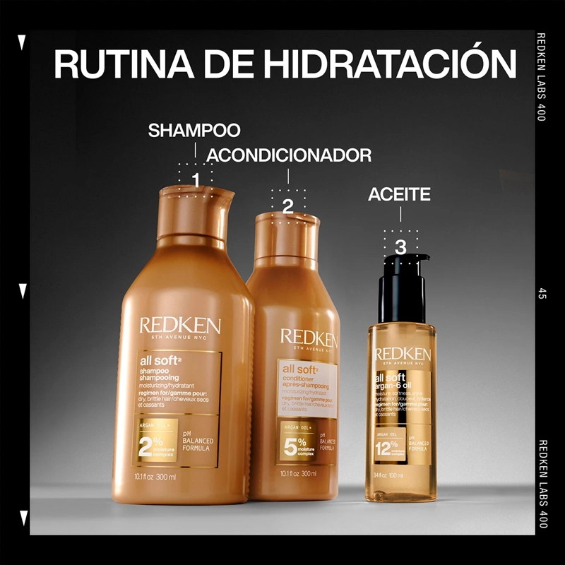ACEITE HIDRATACIÓN REDKEN ARGAN 6 ALL-SOFT 50ML - 5