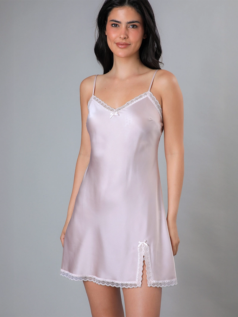 CAMISOLA MUJER FLORES SATÍN ENCAJE - 2