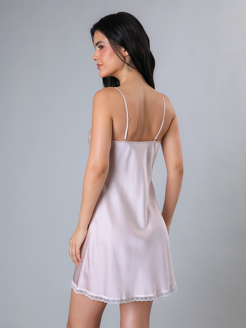 CAMISOLA MUJER FLORES SATÍN ENCAJE - 4