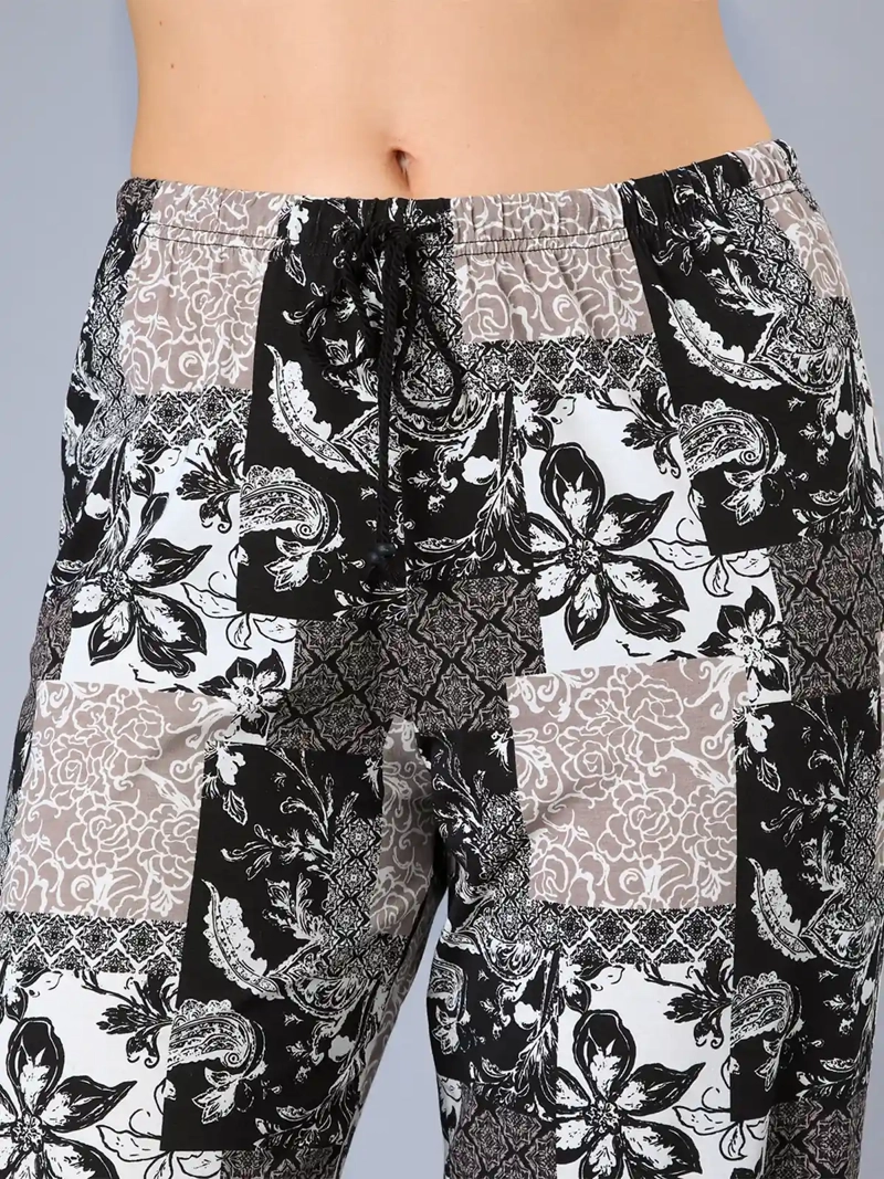 PIJAMA MUJER FLORES TOP + PANTALÓN - 3