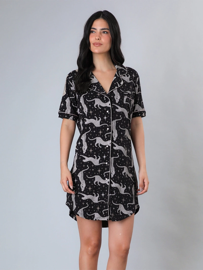 CAMISOLA MUJER FLORES ALGODÓN CAMISERO