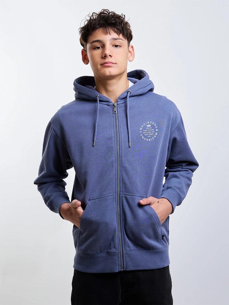 POLERÓN NIÑO MAUI AND SONS ALGODÓN FULL ZIPPER