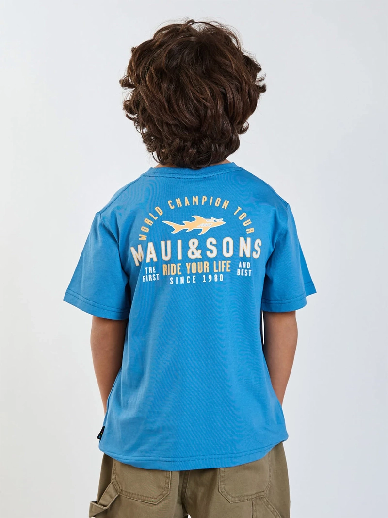 POLERA NIÑO MAUI AND SONS MANGA CORTA ALGODÓN - 3