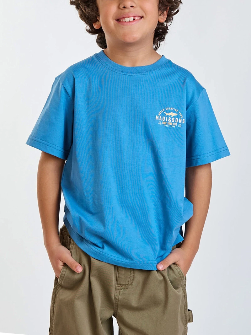 POLERA NIÑO MAUI AND SONS MANGA CORTA ALGODÓN
