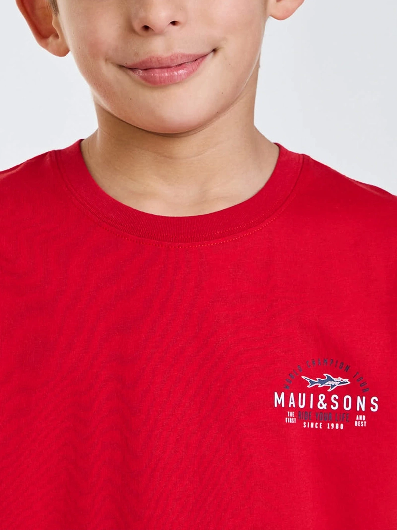 POLERA NIÑO MAUI AND SONS MANGA CORTA ALGODÓN - 5