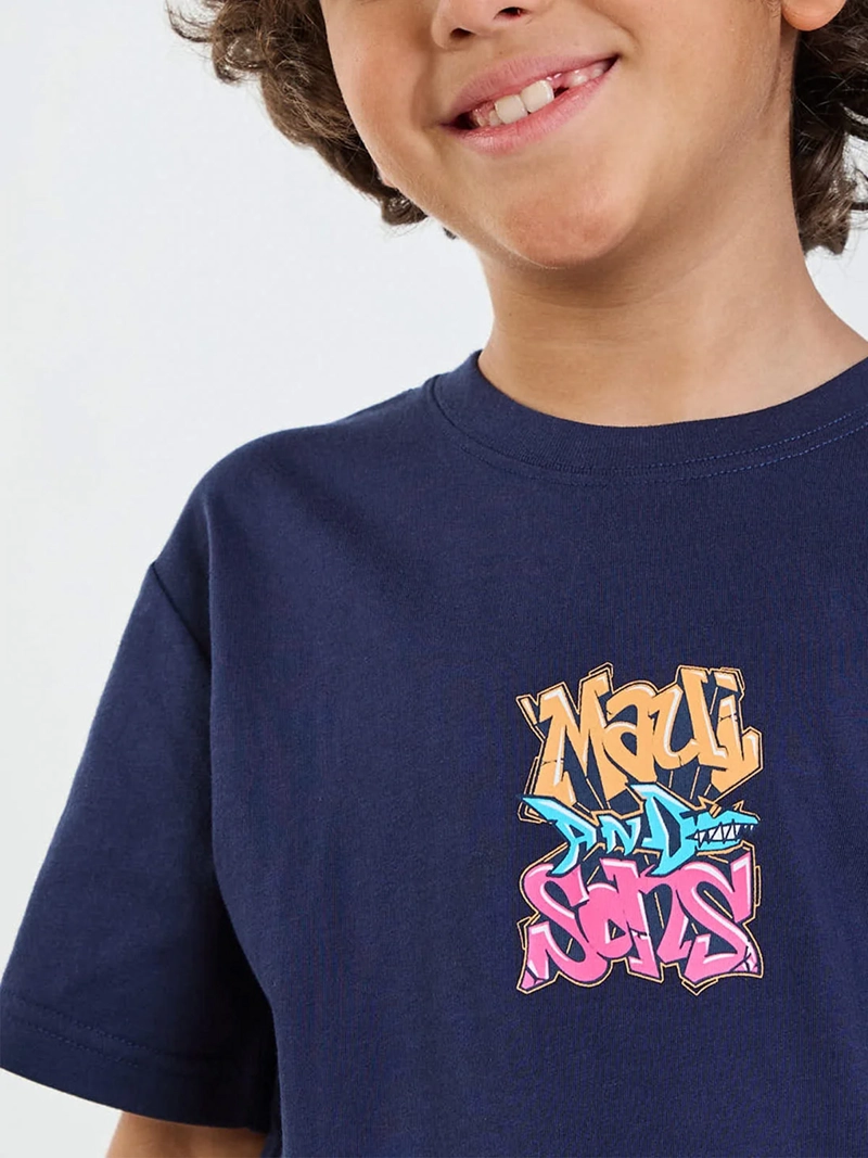 POLERA NIÑO MAUI AND SONS MANGA CORTA ALGODÓN - 5