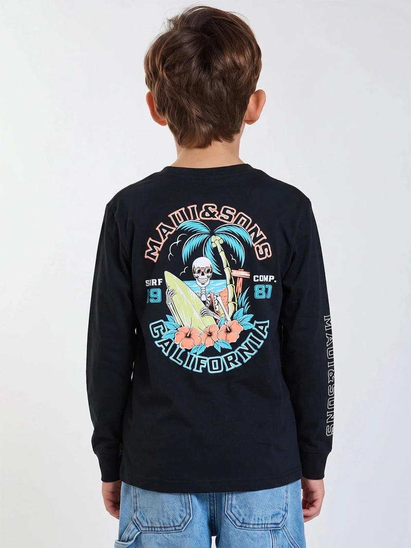 POLERA NIÑO MAUI AND SONS MANGA LARGA ALGODÓN - 3