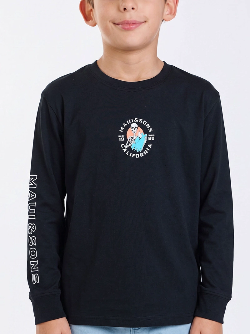 POLERA NIÑO MAUI AND SONS MANGA LARGA ALGODÓN - 4
