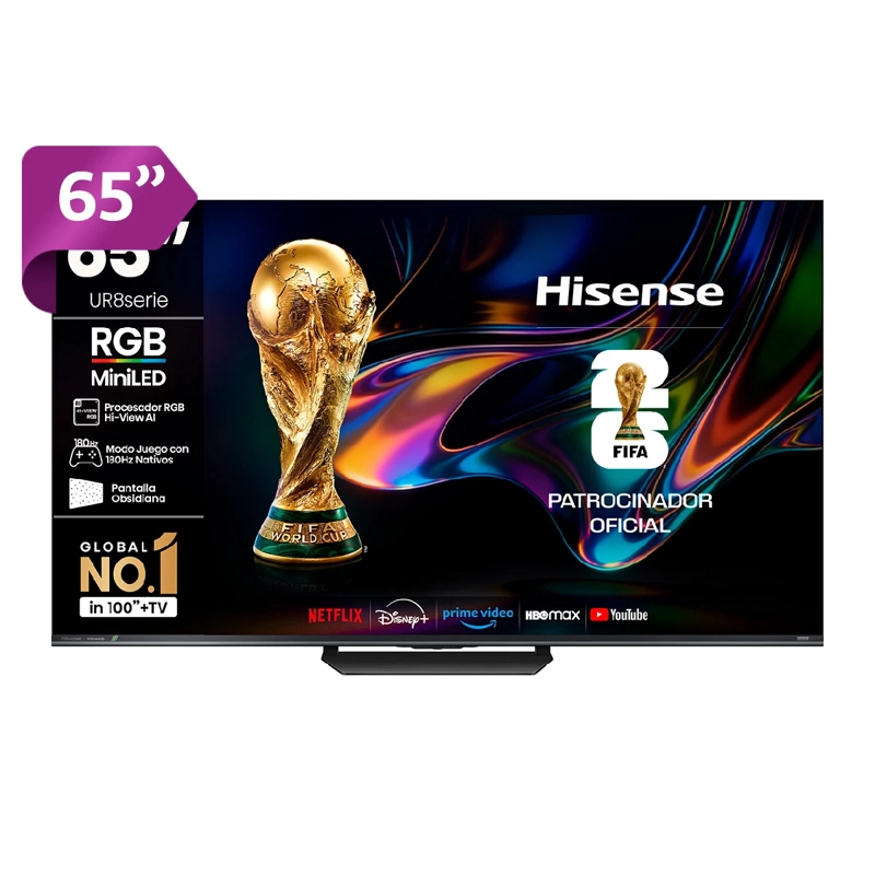 SMART TV HISENSE RGB MINILED 4K UHD 65” 65UR8SG - 1