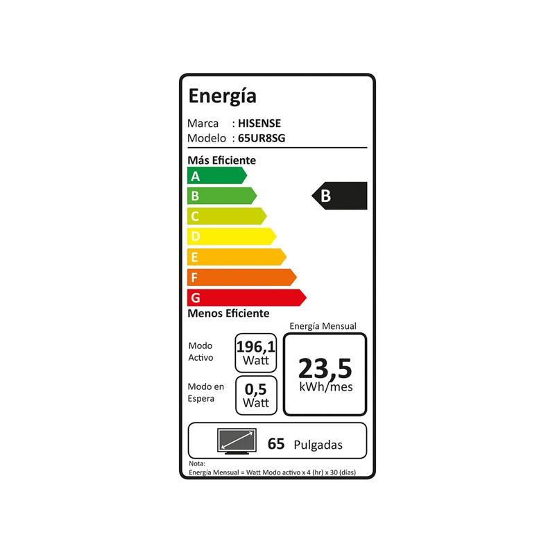 SMART TV HISENSE RGB MINILED 4K UHD 65” 65UR8SG - 15