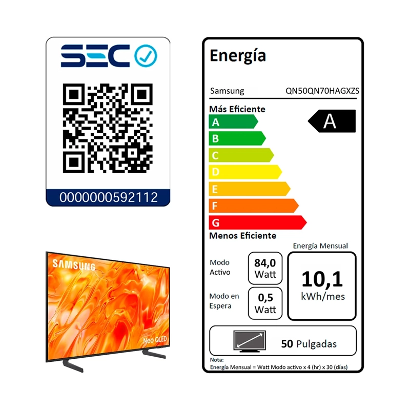 SMART TV SAMSUN NEO QLED 4K UHD 50” VISION AI QN70H 2026 + CONTROL POR VOZ - 10