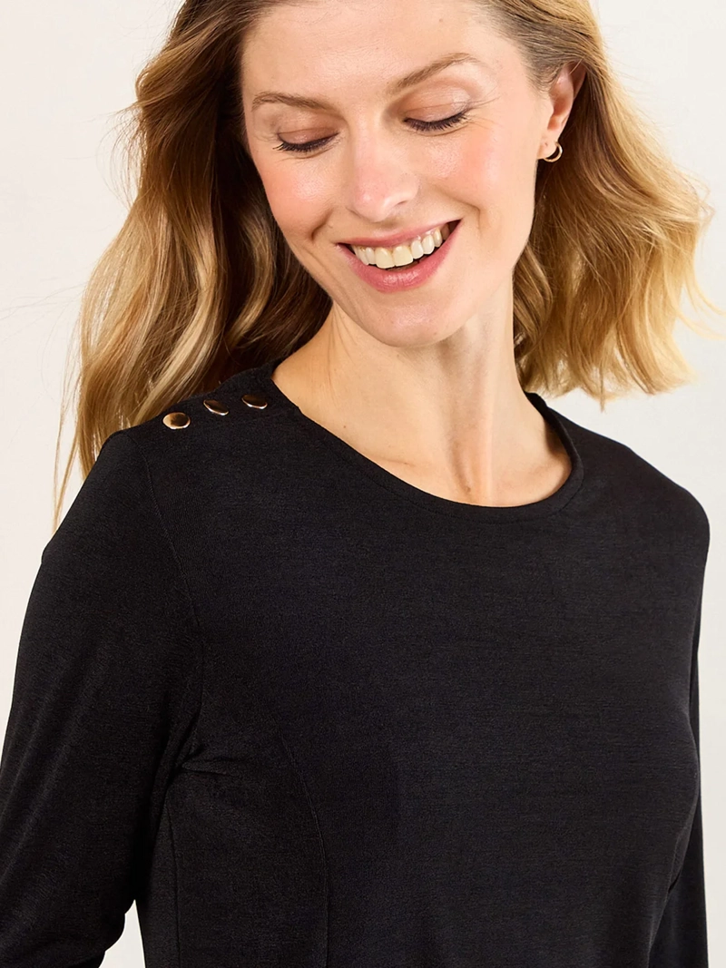 POLERA MUJER MAGRIFFE LISA MANGA 3/4 ESCOTE REDONDO - 3
