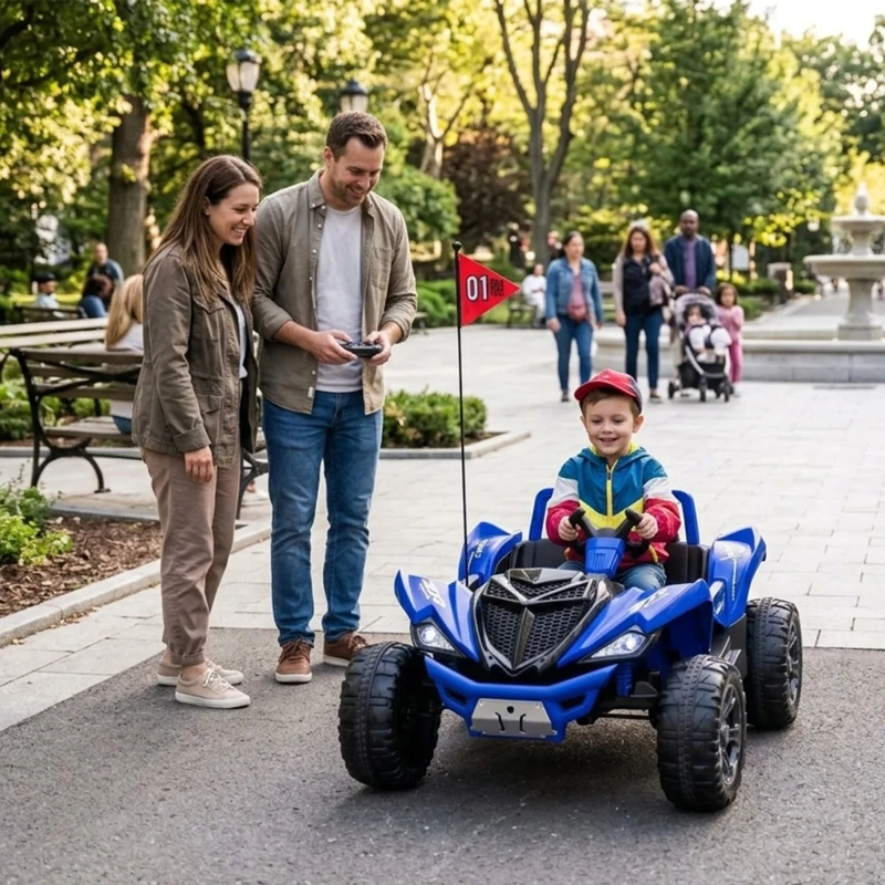 AUTO A BATERÍA KIDSCOOL MONSTER 4X4 24V APP CONTROL REMOTO AZUL - 12