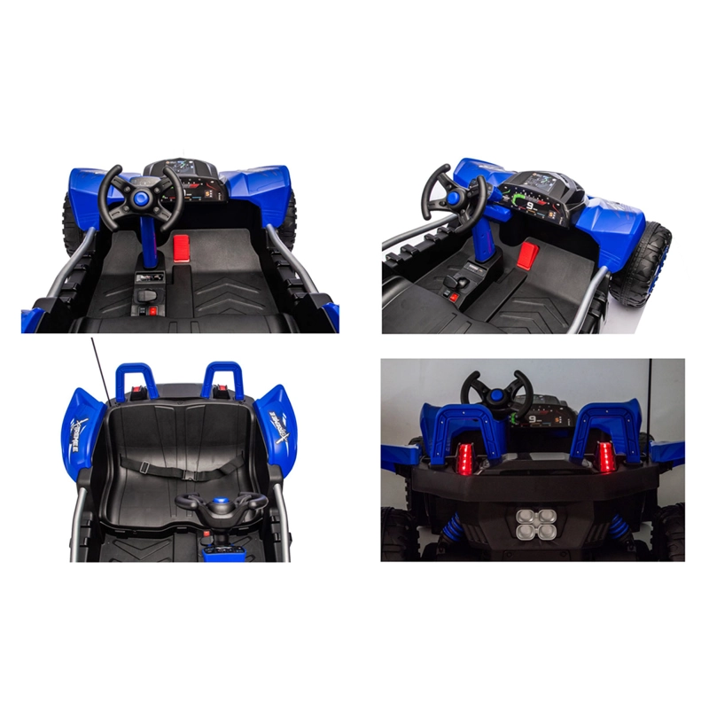 AUTO A BATERÍA KIDSCOOL MONSTER 4X4 24V APP CONTROL REMOTO AZUL - 5