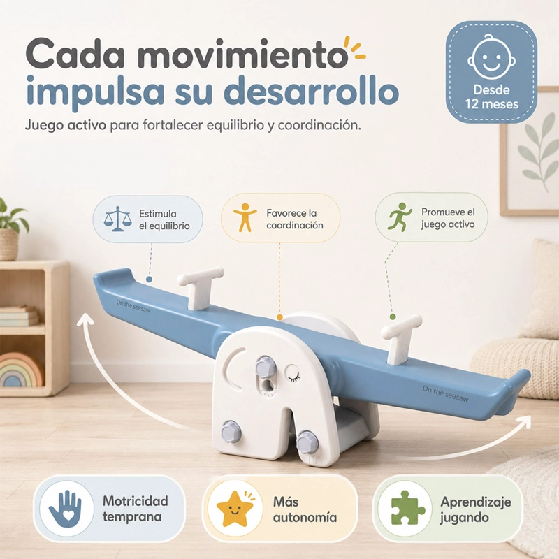 BALANCÍN KIDSCOOL ELEFANTE CRUDO NEUTRO - 5