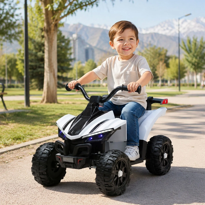 CUATRIMOTO A BATERÍA KIDSCOOL ATV 12V BLANCO - 7