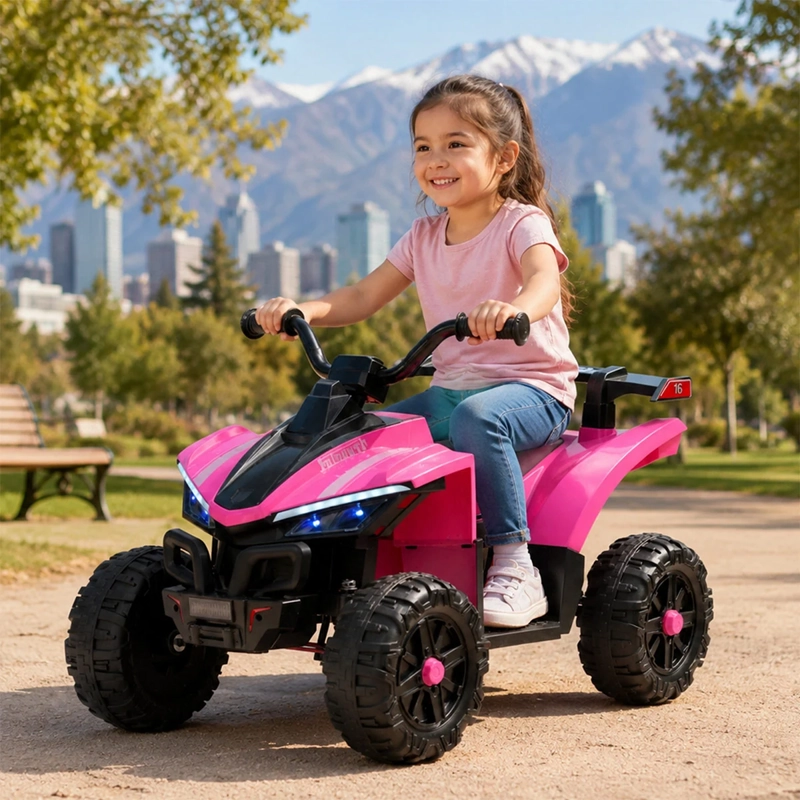 CUATRIMOTO A BATERÍA KIDSCOOL ATV 12V ROSADO - 7