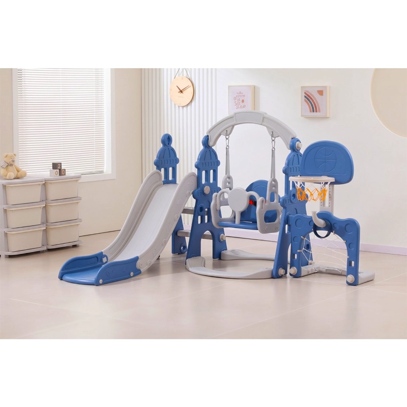 RESBALÍN COLUMPIO KIDSCOOL MULTIFUNCIÓN 5 EN 1 AZUL - 5