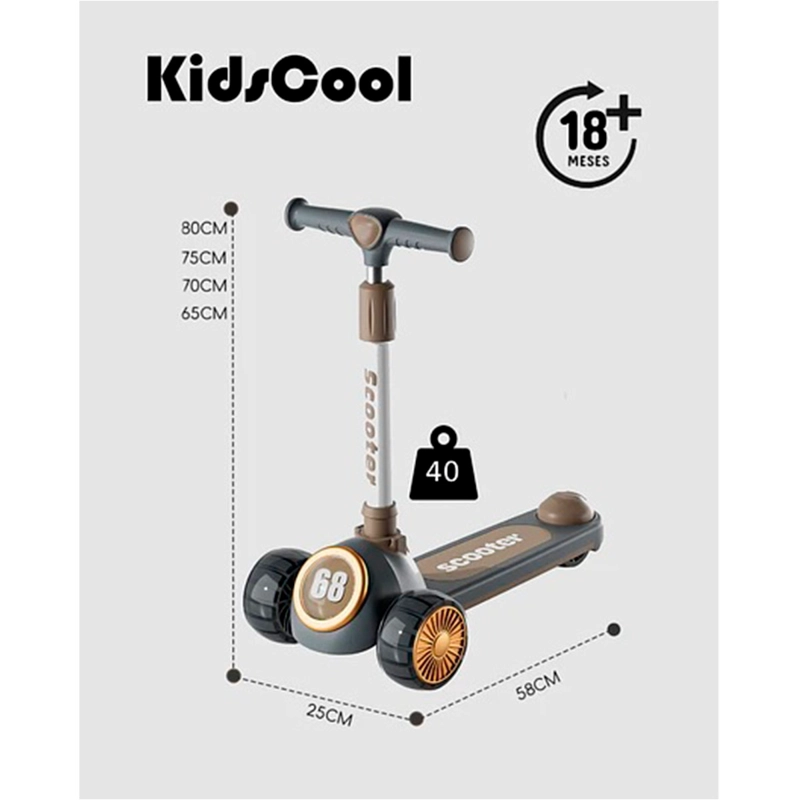 SCOOTER KIDSCOOL 3 RUEDAS PLEGABLE - 6