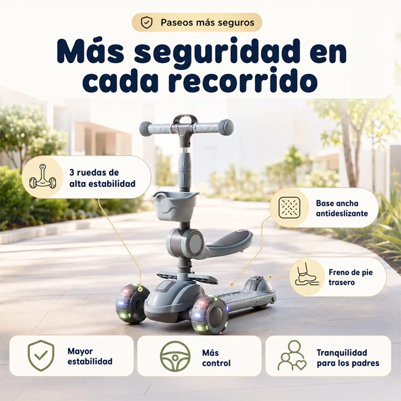 SCOOTER KIDSCOOL ASIENTO LUCES Y MUSICA  - 6