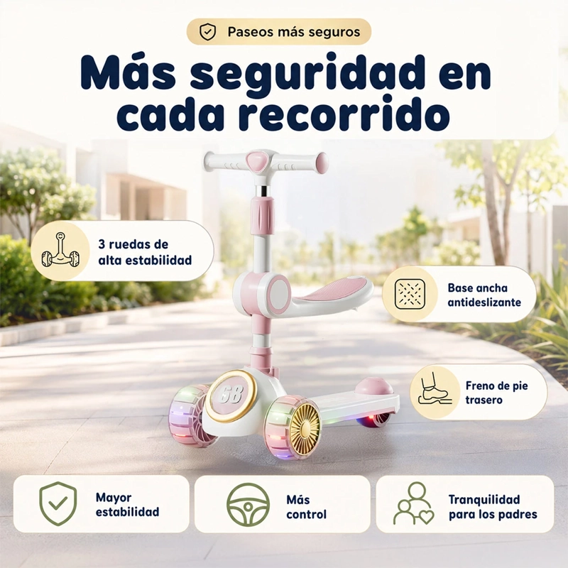 SCOOTER KIDSCOOL 3 EN 1 PLEGABLE - 2