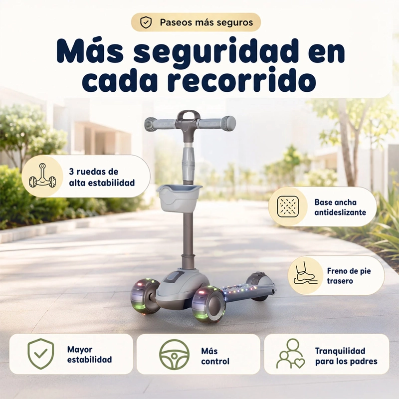SCOOTER KIDSCOOL PLEGABLE 3 RUEDAS  - 3