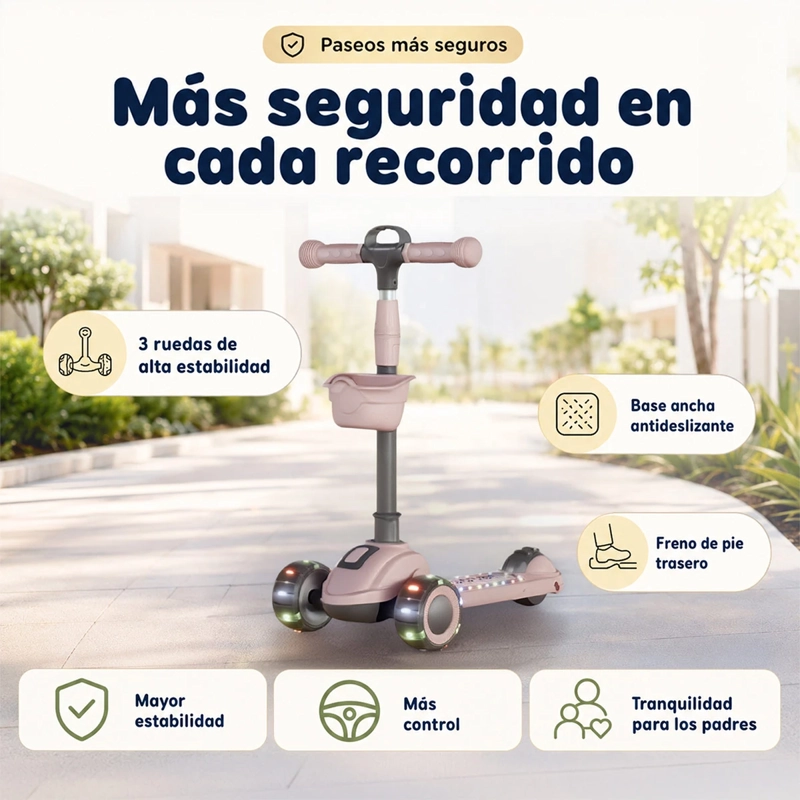 SCOOTER KIDSCOOL PLEGABLE 3 RUEDAS - 3