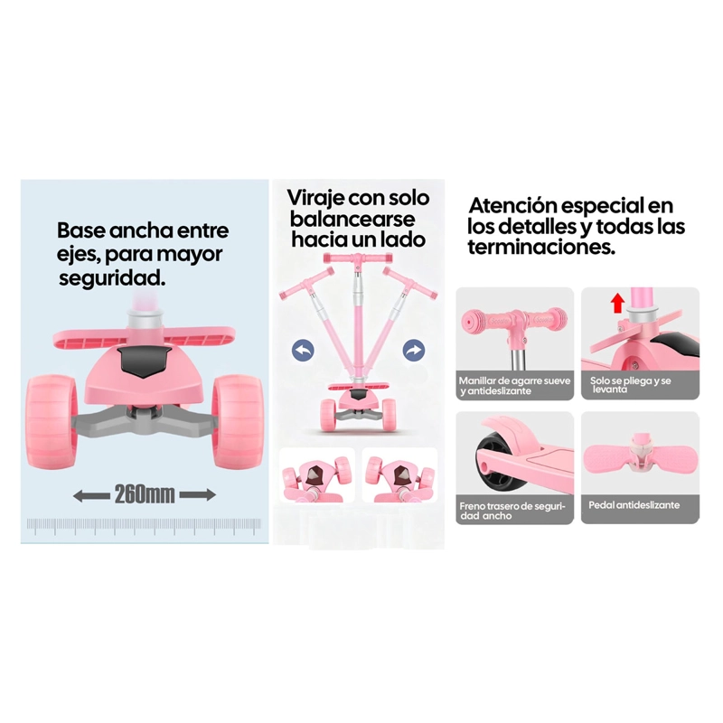 SCOOTER KIDSCOOL PLEGABLE CON ASIENTO - 5