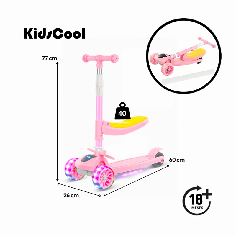 SCOOTER KIDSCOOL PLEGABLE CON ASIENTO - 10