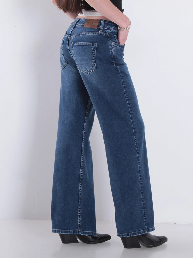 JEANS MUJER WADOS ALGODÓN WIDE LEG TIRO ALTO - 4