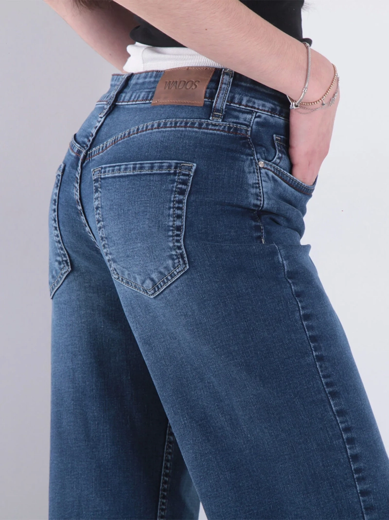 JEANS MUJER WADOS ALGODÓN WIDE LEG TIRO ALTO - 5