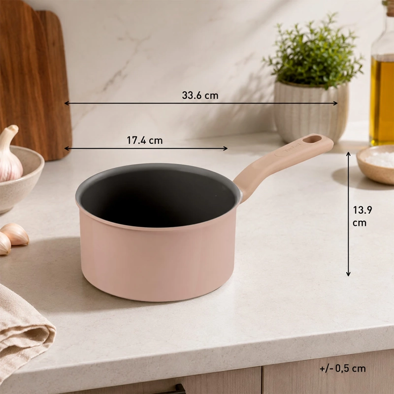 CACEROLA TEFAL CERADELICE 16 CM BEIGE - 3