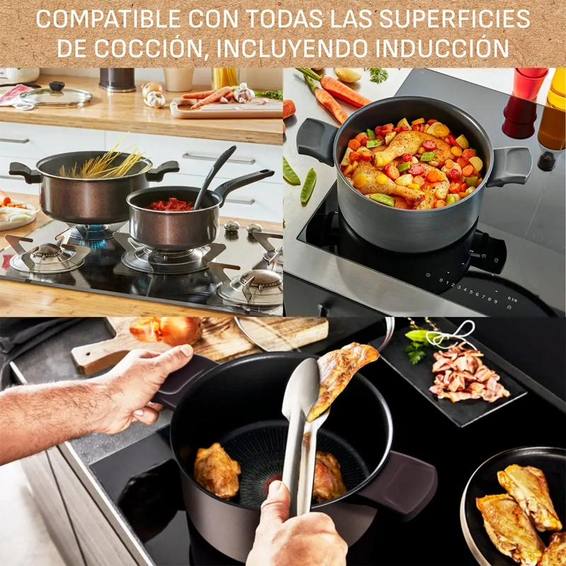 CACEROLA TEFAL CERADELICE 16 CM BEIGE - 6