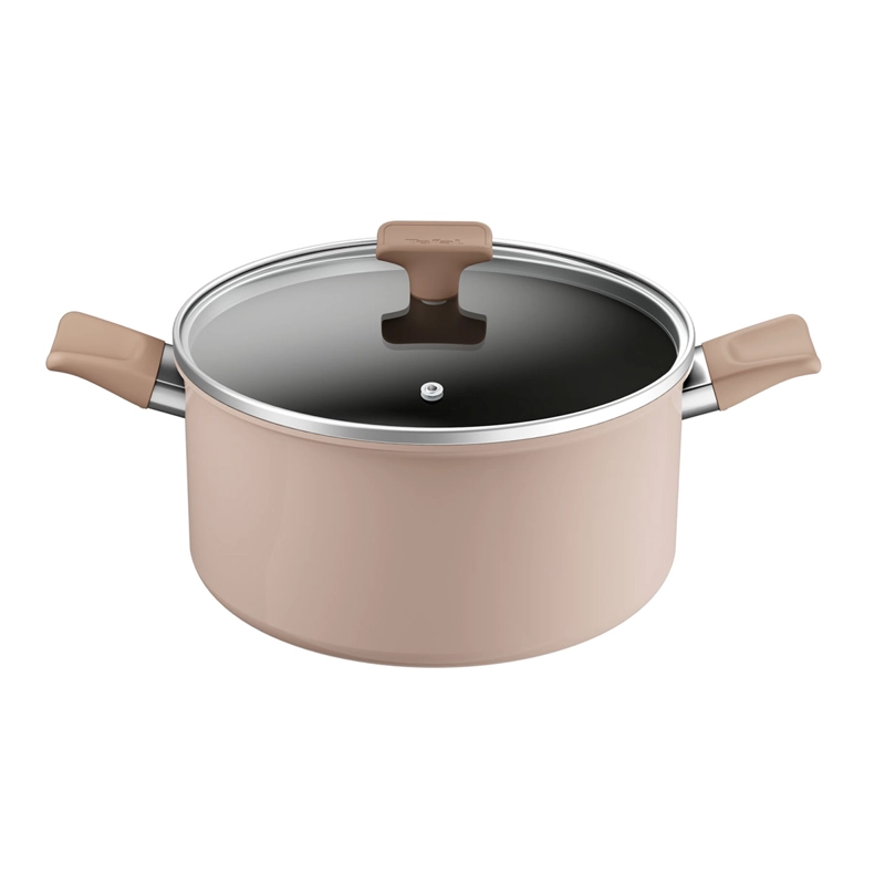 OLLA TEFAL CERADELICE CON TAPA 24 CM BEIGE - 1