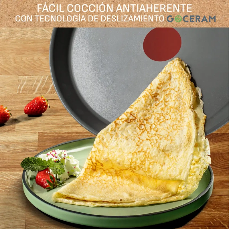 PANQUEQUERA TEFAL CERADELICE 25 CM BEIGE - 4