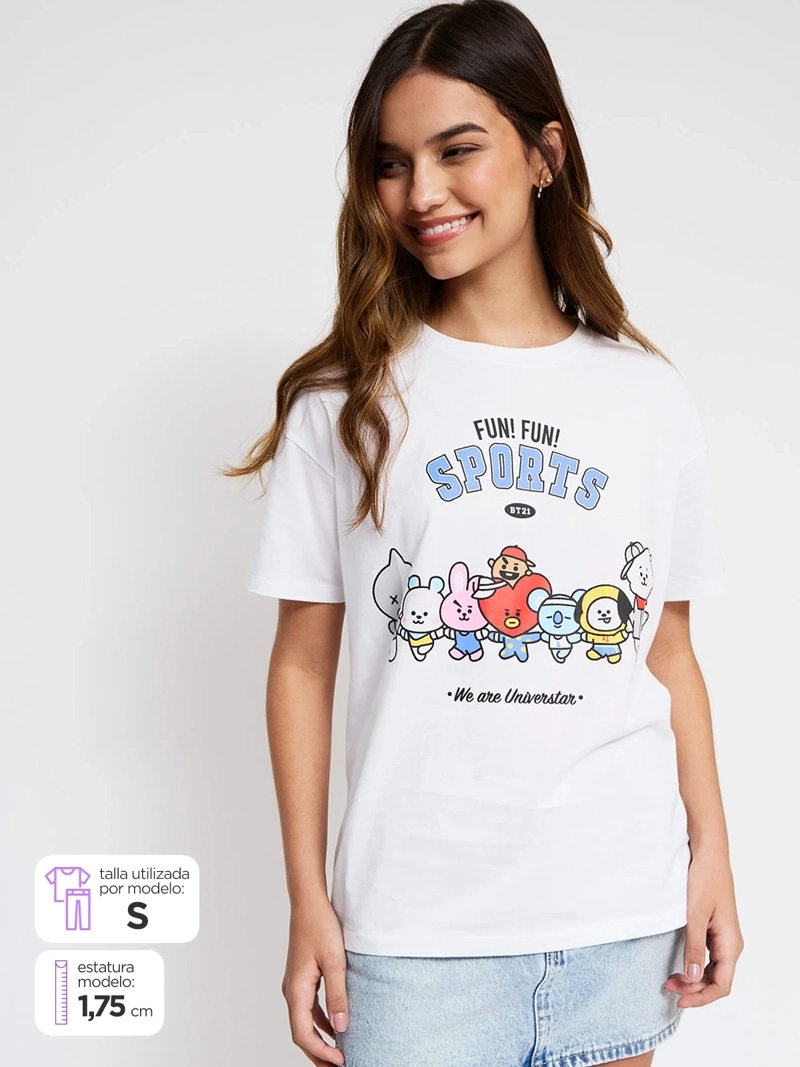 POLERA MUJER INDEX ALGODÓN MANGA CORTA BT21