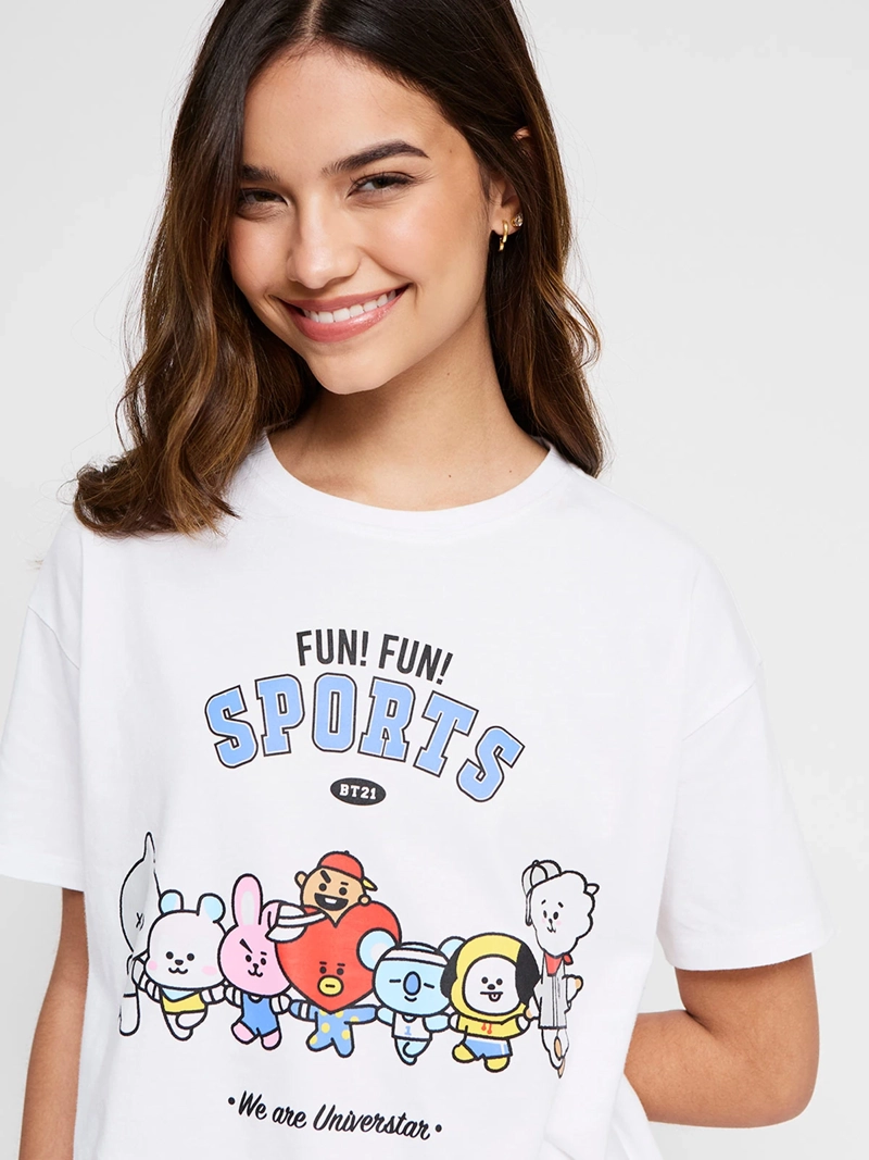 POLERA MUJER INDEX ALGODÓN MANGA CORTA BT21 - 4