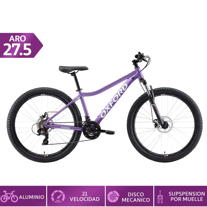 BICICLETA MOUNTAIN BIKE OXFORD HALLEY 21V M ARO 27.5” - 1