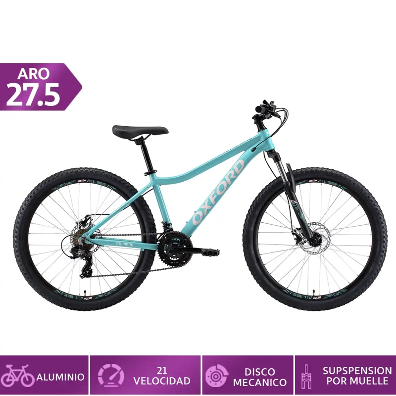 BICICLETA MOUNTAIN BIKE OXFORD HALLEY 21V M ARO 27.5” - 1