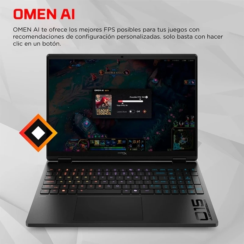 NOTEBOOK HP HYPERX OMEN 15-GA0001LA INTEL CORE I7 16GB RAM 512GB SSD NVIDIA RTX 5060 15.3" - 11