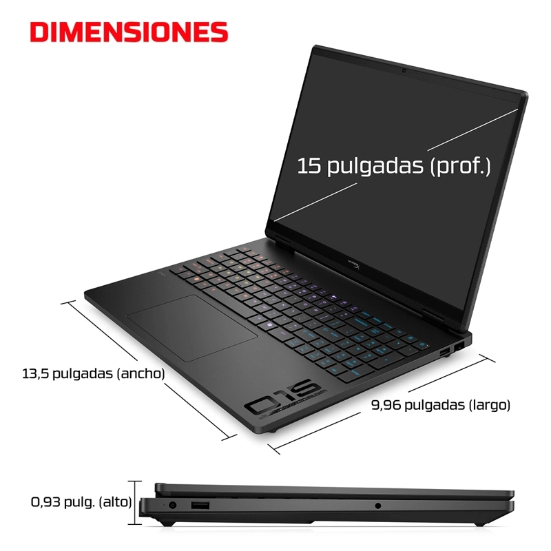 NOTEBOOK GAMER HP HYPERX OMEN 15-GA0009 INTEL CORE I7 16GB RAM NVIDIA GEFORCE RTX 5070 512GB SSD 15,3" 2K - 13