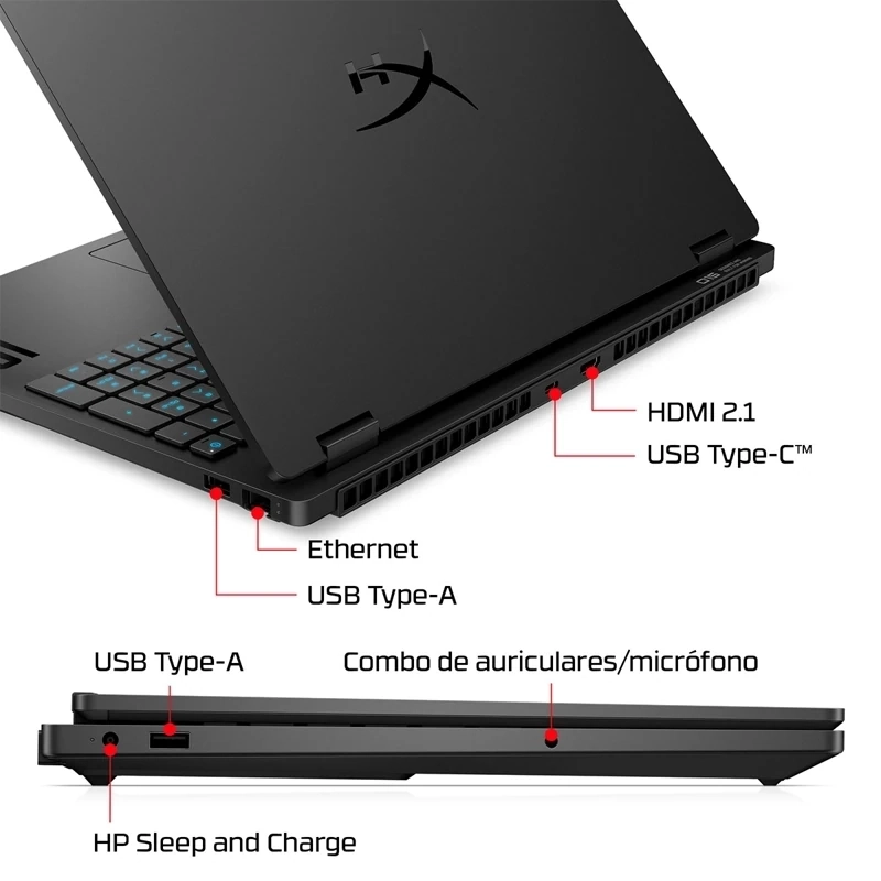 NOTEBOOK GAMER HP HYPERX OMEN 15-GA0009 INTEL CORE I7 16GB RAM NVIDIA GEFORCE RTX 5070 512GB SSD 15,3" 2K - 7