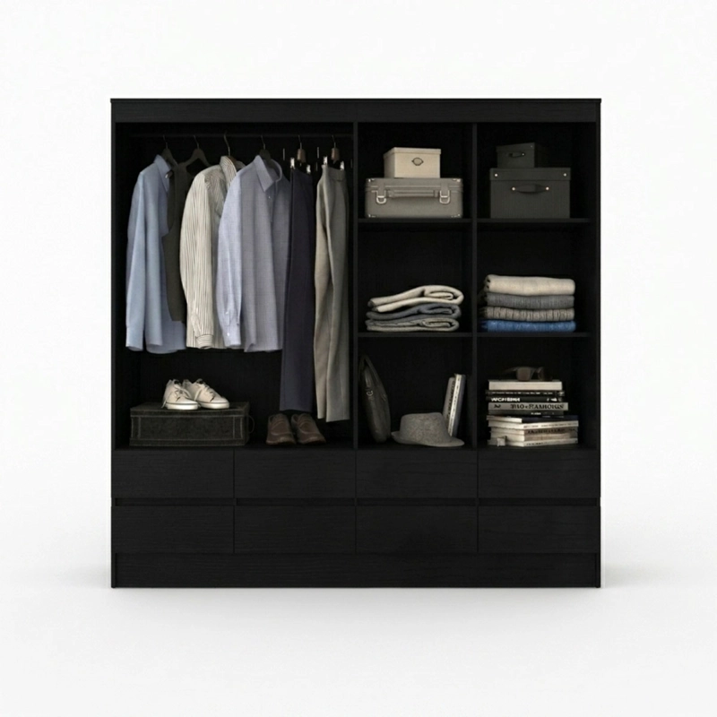 CLOSET CIC MAULE 4 PUERTAS 8 CAJONES ESPRESSO - 4
