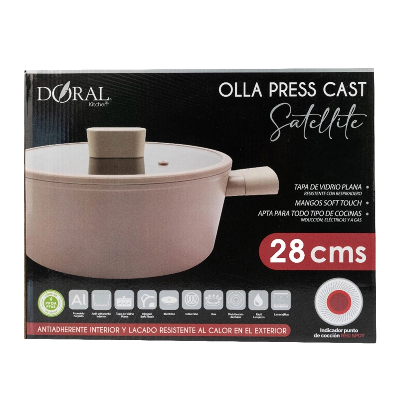 OLLA DORAL PRESS CAST SATELLITE 28 CM MARFIL - 5