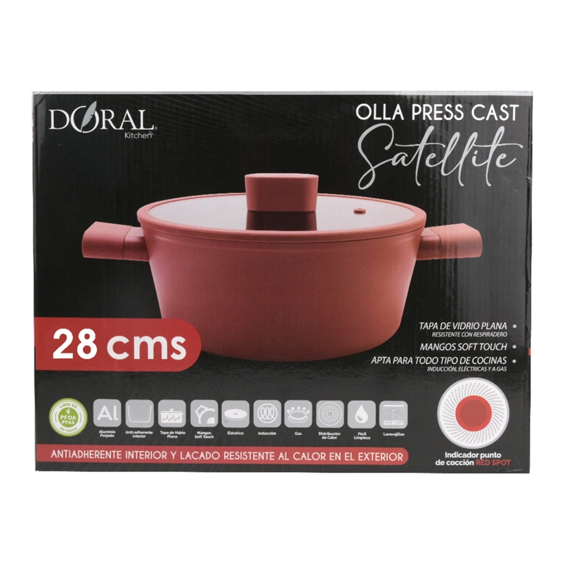 OLLA DORAL PRESS CAST SATELLITE 28 CM ROSA - 5