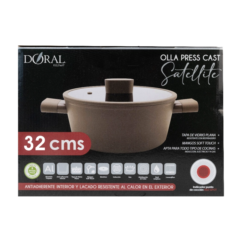OLLA DORAL PRESS CAST SATELLITE 32 CM VERDE - 5