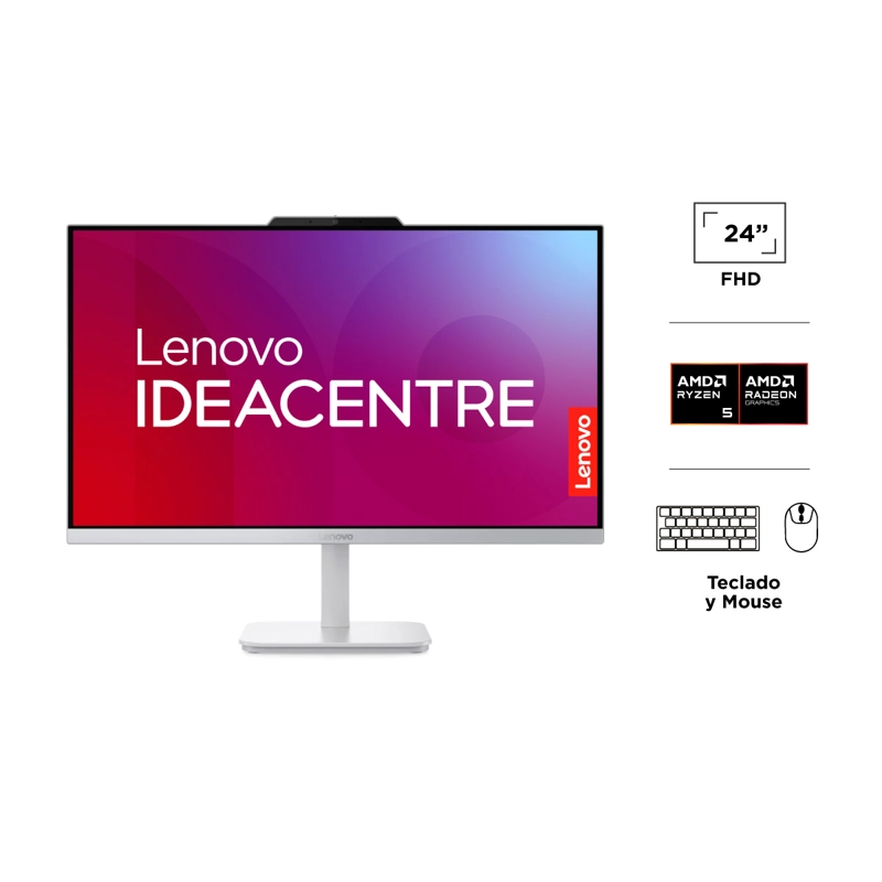 ALL IN ONE LENOVO A105 AMD RYZEN 5 24" 8GB RAM + TECLADO + MOUSE - 1
