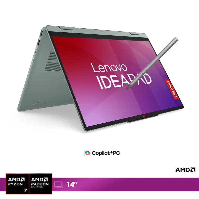NOTEBOOK LENOVO IDEAPAD 5A 2 EN 1 AMD RYZEN 7 16GB RAM 512GB SSD TOUCH 14” + PEN
