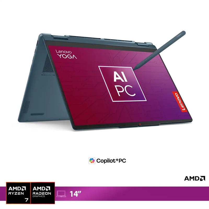 NOTEBOOK LENOVO YOGA 7A 2 EN 1 AMD RYZEN 7 32GB RAM 1TB SSD TOUCH 14” + FUNDA