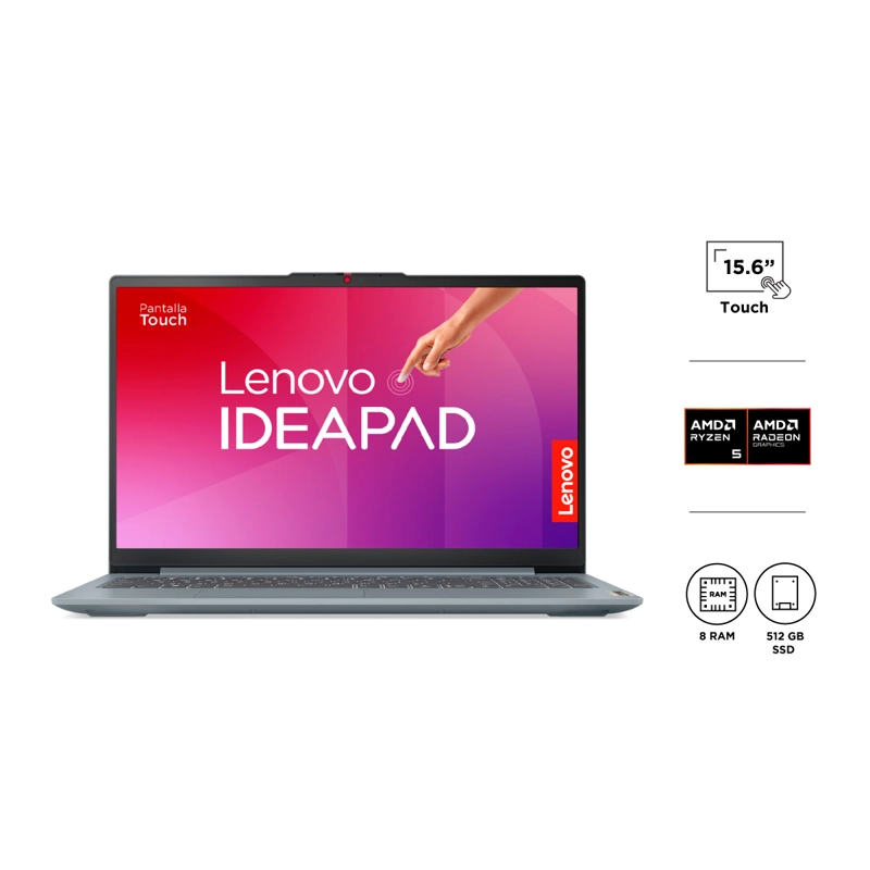 NOTEBOOK LENOVO IDEAPAD SLIM 3 15AMN8 AMD RYZEN 5 8GB RAM 512GB SSD TOUCH 15.6” - 2